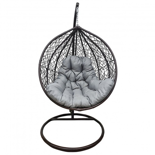 Підвісне крісло-гойдалка кокон Bonro 329 L (коричнево-сірий)