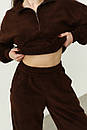 Теплий костюм шоколадного кольору із флісу, фото 10