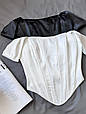 Корсет жіночий Модель: 1366-609 Колір: чорний, молоко, фото 7