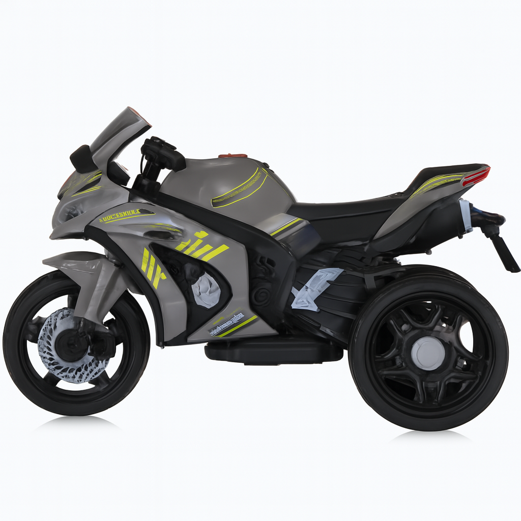 Триколісний дитячий електромотоцикл Bambi M 5806EL-11 — сірий, 6V, фото 1