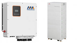 Трифазний гібридний інвертор MEGAREVO R12KH3/HV RESS-35KW, фото 1