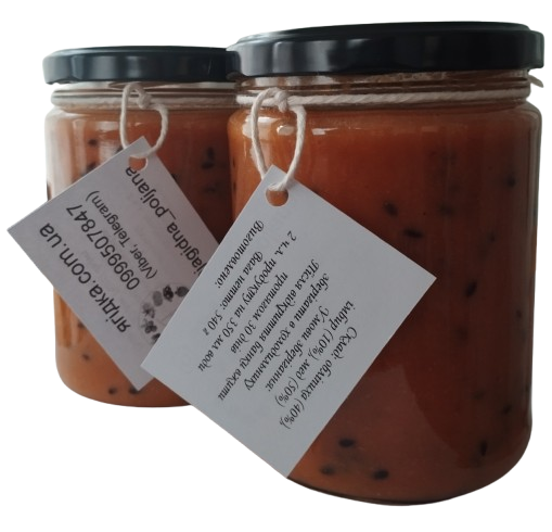 Обліпиха протерта з медом та імбирем, 540 г, фото 1