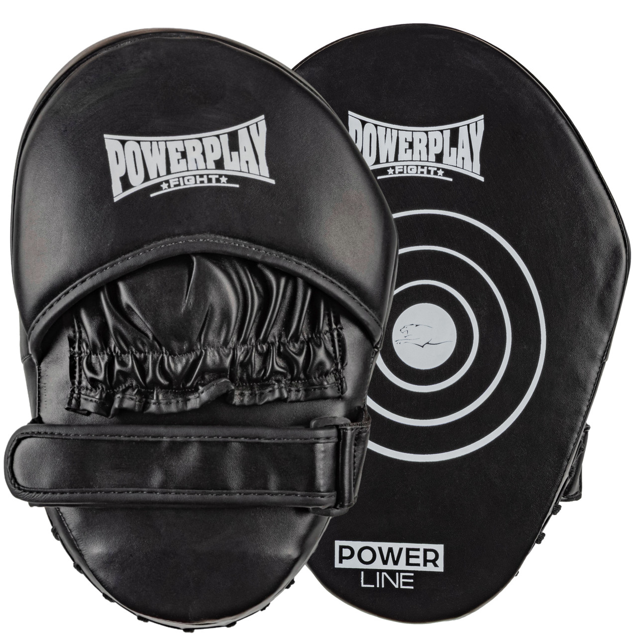 Лапи боксерські PowerPlay 3051 Чорні PU [пара], фото 1