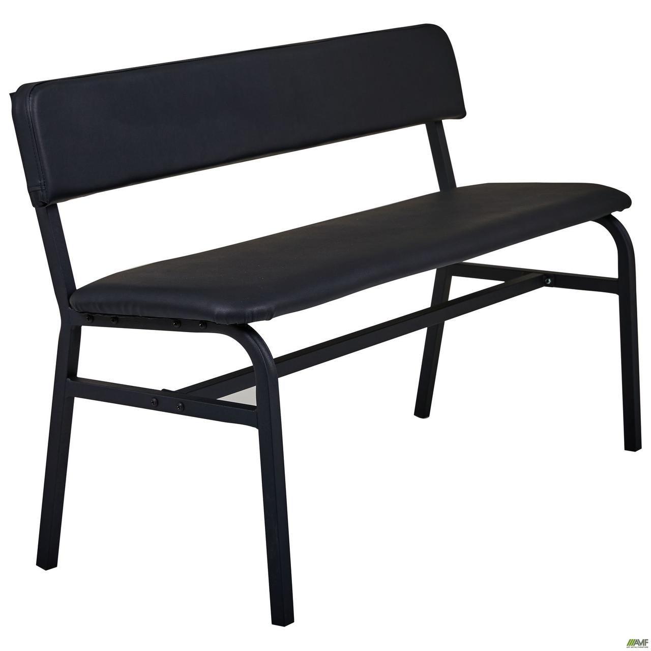 М'яка крамниця зі спинкою Спектр 118 см чорна, фото 1