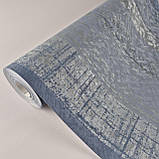 Шпалери вінілові на флізеліні 0.53 × 10.05 м Marburg 58126, сині для спальні, вітальні, кабінету, фото 4