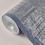 Шпалери вінілові на флізеліні 0.53 × 10.05 м Marburg 58126, сині для спальні, вітальні, кабінету, фото 5