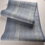 Шпалери вінілові на флізеліні 0.53 × 10.05 м Marburg 58126, сині для спальні, вітальні, кабінету, фото 3