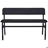 М'яка крамниця зі спинкою Спектр 118 см чорна, фото 4