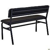 М'яка крамниця зі спинкою Спектр 118 см чорна, фото 3