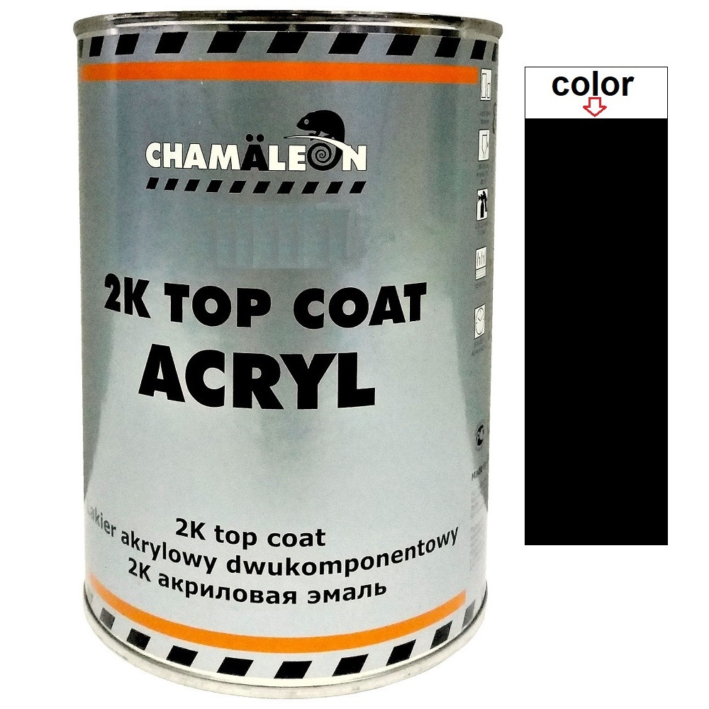 Акрилова автоемаль без затверджувача колір Lada 601 чорний Chameleon 2K Top Coat Acryl 800мл