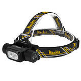 Ліхтар налобний світлодіодний Mächtz MHL-2211 G, акумуляторний ліхтрик, 10 режимів, фото 2