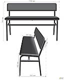 М'яка крамниця зі спинкою Спектр 118 см чорна, фото 9