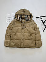 Burberry Puffer Jacket Мужской пуховик-жилетка борбери Зимний пуховик бежевый барбери Теплая жилетка с рукавами