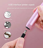 Портативний фрезер-ручка 102 (Золото) для домашнього манікюру, 20 Вт, 20000 об/хв. на USB, фото 4