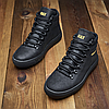 Зимові чоловічі шкіряні черевики, кросівки чорні утеплені з натуральної шкіри на хутрі на зиму для чоловіків, розмір 40-45, фото 3
