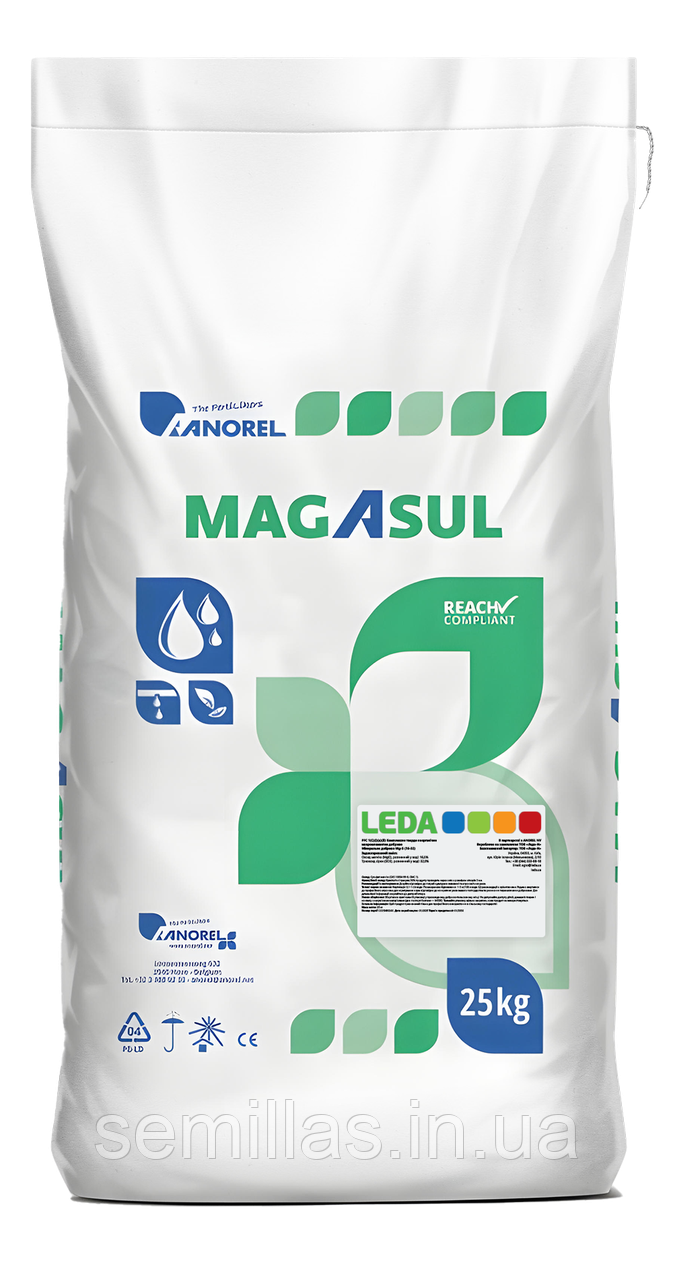 Добриво Магасул (сульфат магнію)/ Magasul, 16% MgO + 32% SO₃, 25 кг, LEDA
