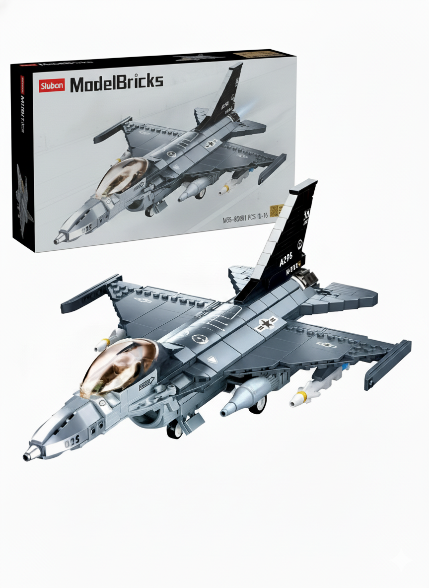 Конструктор SLUBAN F-16CS Falcon 1/44 (M38-B0891) 521 деталі, фото 1