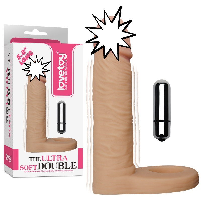 Насадка для подвійного проникнення - The Ultra Soft Double Vibrating 5.8", фото 1