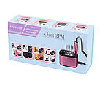 Професійний фрезер XSUV-703 (Чорний) на 60 Вт, 45 000 об. з підставкою під ручку - для манікюру та педикюру, фото 6