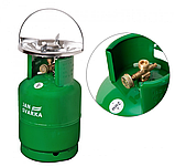 Балон пропановий туристичний 8 л Мобільний газовий балон на 8 літрів заправний "JAN Svarka" з конфоркою, фото 4