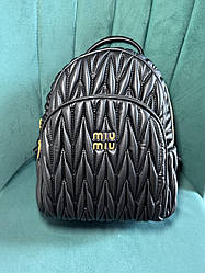 Жіночий рюкзак Miи Miu нова модель, міський рюкзак для дівчини , чорний