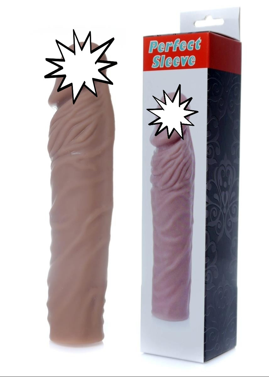 Насадка на член - Perfect Sleeve Mulatto, +4 см, фото 1