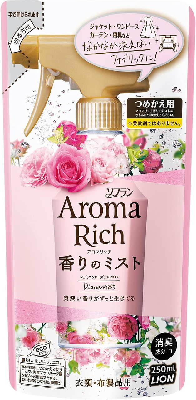 Кондиціонер спреї для білизни Lion Diana Aroma Rich, ароматом троянд, м'яка упаковка, 250 м'який упаковка(248484)
