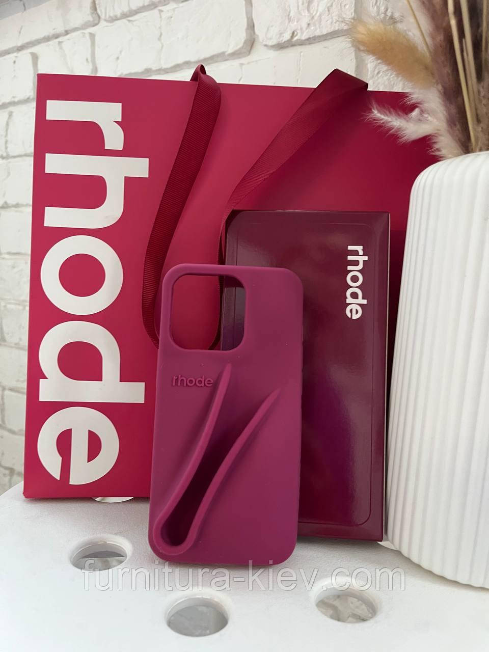 Чохол rhode на iPhone 12 Pro Max Rhode Fall Lip Case Raspberry Jelly без блиска, фото 1