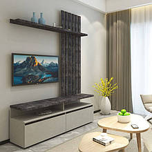 Вітальня (стінка) з ДСП Елліс Gerbor Бетон стайл/Бетон темний