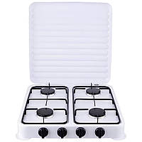 Настільна газова плита Domotec | Газовий таганок на 4 конфорки | Портативна газова плита
