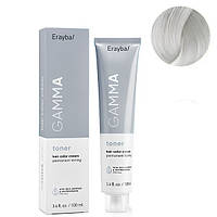 Стійка крем-фарба для волосся Erayba Gamma Color Haircolor  Сream Toner 0/01 Попелястий 100 мл