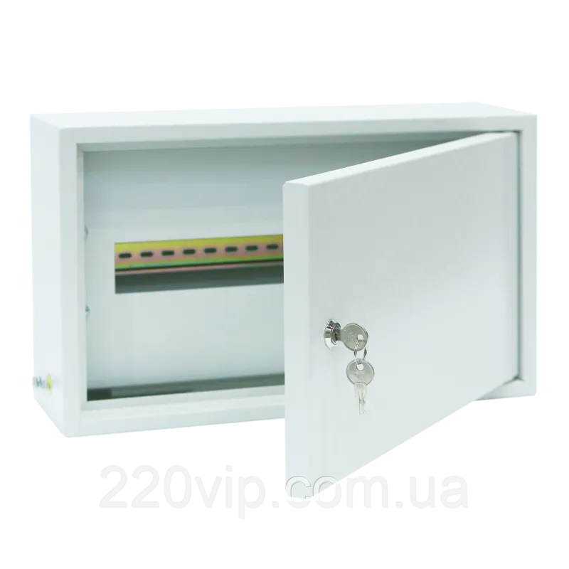 Щит металевий 18 модулів UEC, ЩРн-18, MKM14-N-18-31-U, корпус розподільний, зовнішній, бокс, фото 1