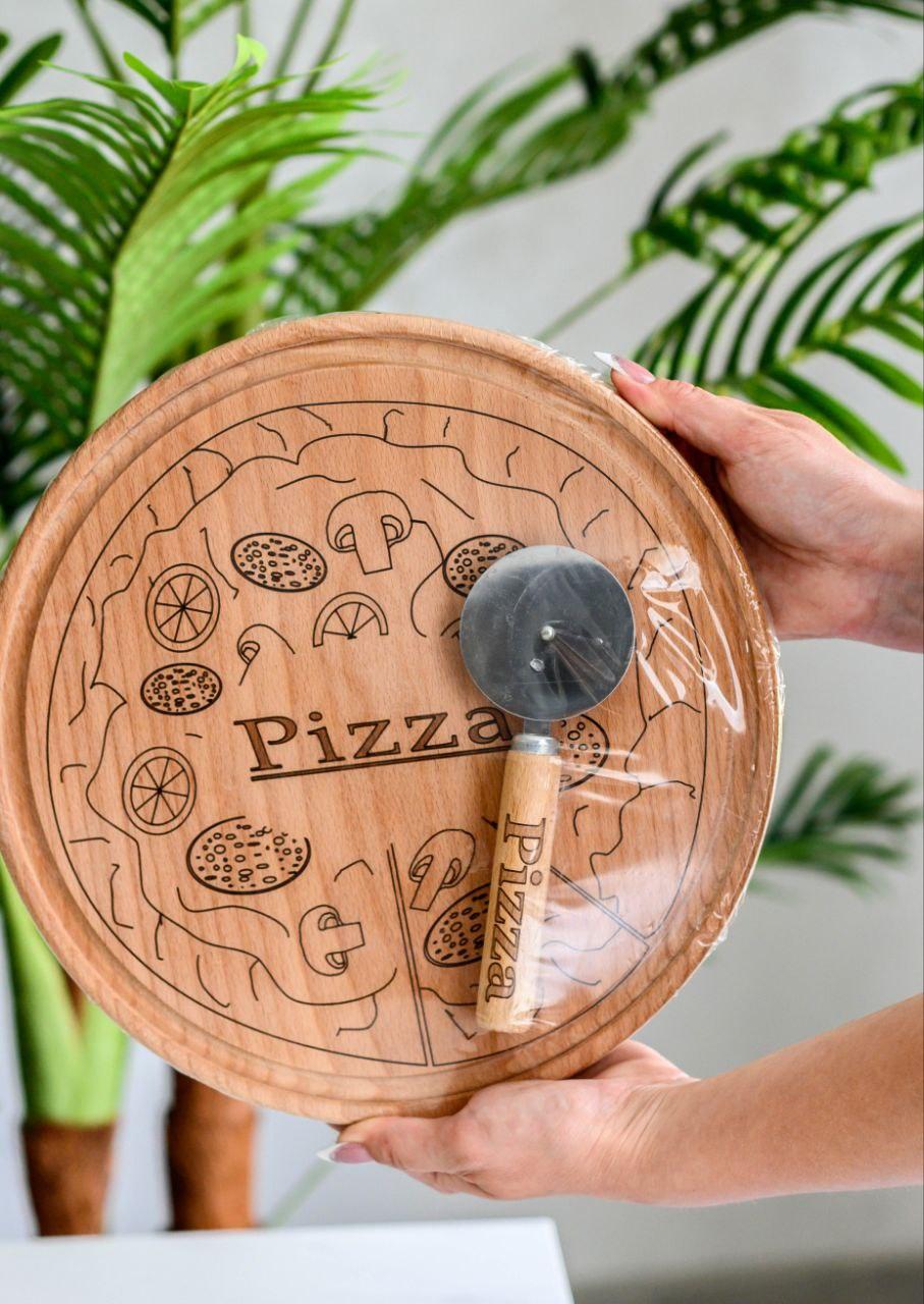 Набір обробної кухонної дошки для піци 30*30, фото 1