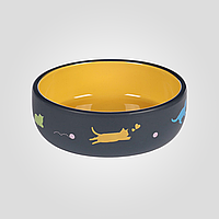 Миска для котов Flamingo Rani Round, d-13,5 см, 380 мл, керамика