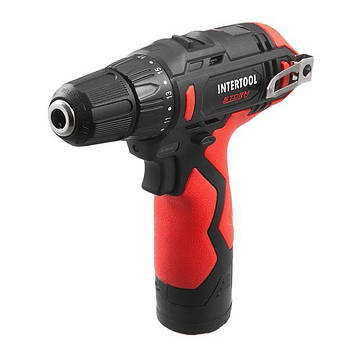 Дриль-шуруповерт акумуляторний, 12 В, 30 Nm, 0-350/0-1300 об./хв INTERTOOL WT-0310