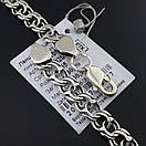 Срібна цепочка з хрестиком чоловіча Бісмарк. Срібний хрест з камінчиками і ланцюжок срібло. 55 см, фото 10