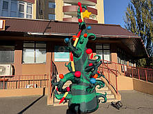 Надувна новорічна ялинка 400 см з вентилятором для святкового вуличного оформлення, фото 2