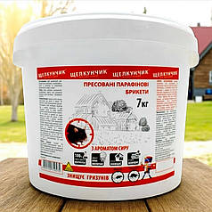 Родентицид від щурів та мишей Лускунчик брикет AgroProtection, 7 кг Відро