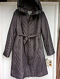 Зимова жіноча куртка-пальто довга, фото 2
