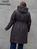 Зимова жіноча куртка-пальто довга, фото 9