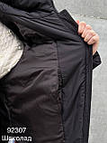 Зимова жіноча куртка-пальто довга, фото 10