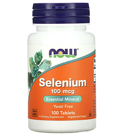 Селен Selenium 100 мкг NOW Foods 100 таблеток