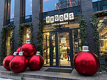 Надувна новорічна куля 120 см з вентилятором для святкового вуличного оформлення, фото 5