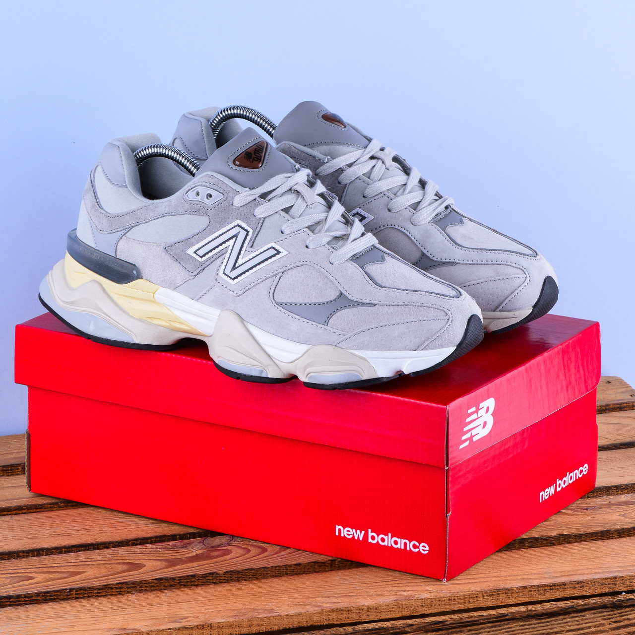 Зимові з хутром Кросівки New Balance 9060 сірі, фото 1