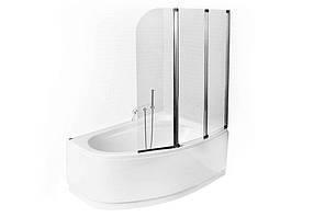 Шторка для ванн AMBITION 3 123x140 BESCO трехстворчатая