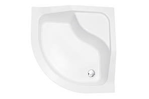 Душовий півкруглий акриловий піддон OLIVER-1 80х80х25 BESCO PMD з високим сидінням