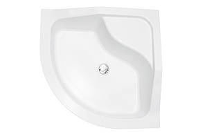 Душовий півкруглий акриловий піддон OLIVER-2 90х90х28 BESCO PMD з високим сидінням