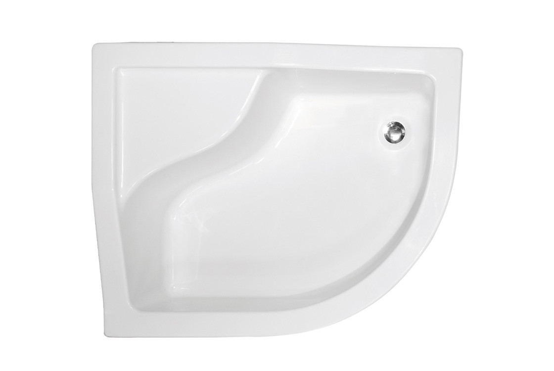 Душовий глибокий асиметричний акриловий піддон MAXI L 120х85х35 BESCO лівобічний