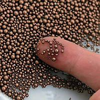 Декор у вигляді невеликих перлинок різного розміру, 1 уп. Колір «Шоколадний трюфель»