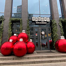 Гігантська новорічна композиція куль 250×190 см з вентилятором для святкового вуличного оформлення, фото 2